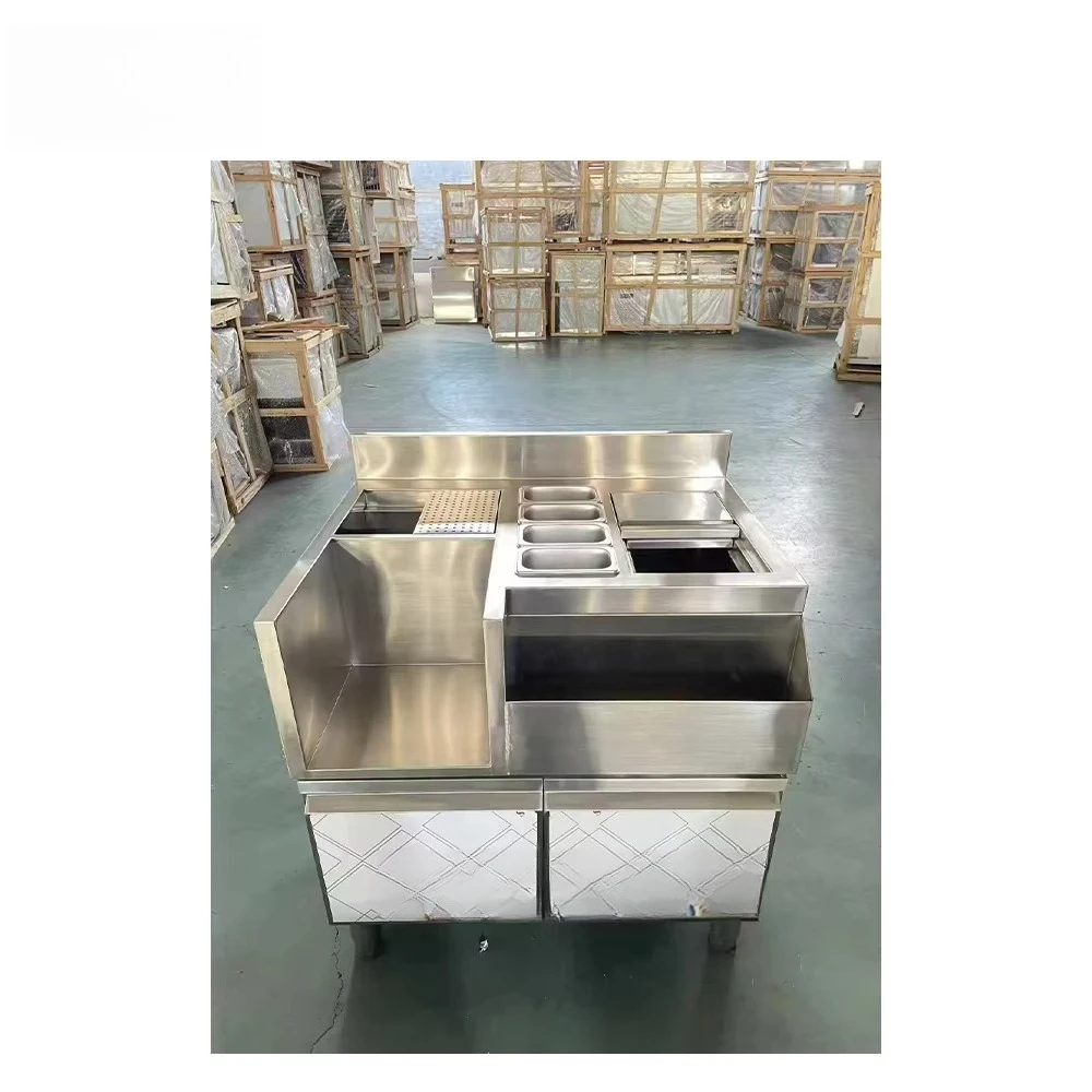 Small Mobile Stainless Steel 201/304 Customizable Cocktail Bar
