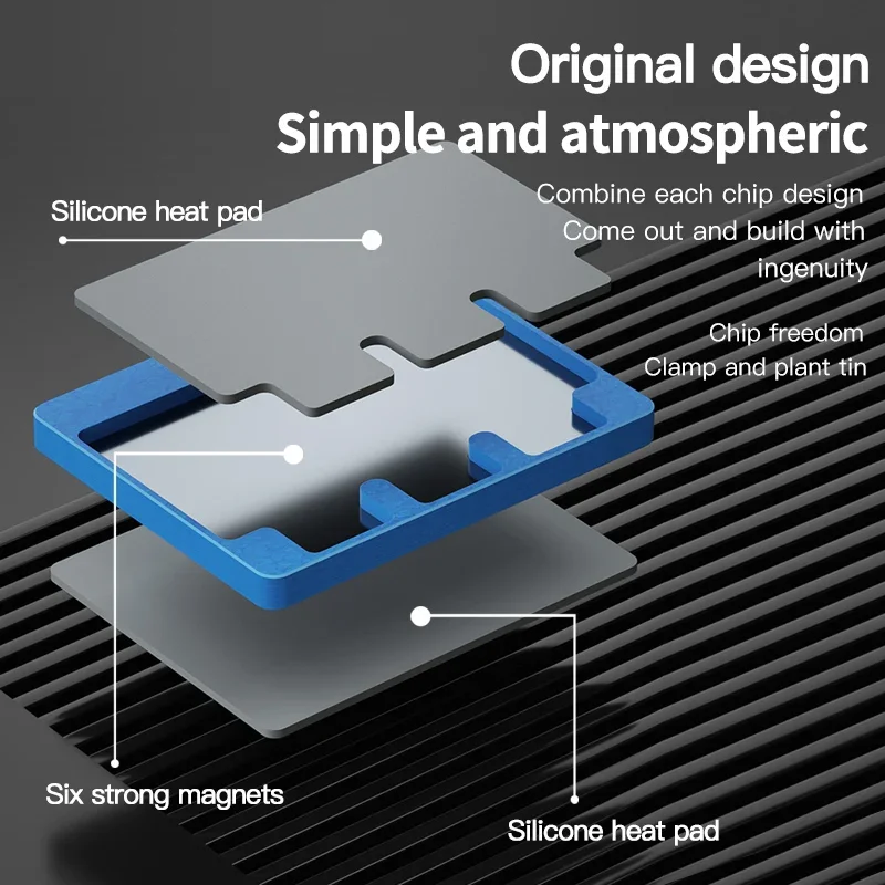 MaAnt C2 Wuji CPU Universal, Platform pemasangan timah akurat/adsorpsi magnetik kuat untuk A8-A16/Hisilicon/Qualcomm