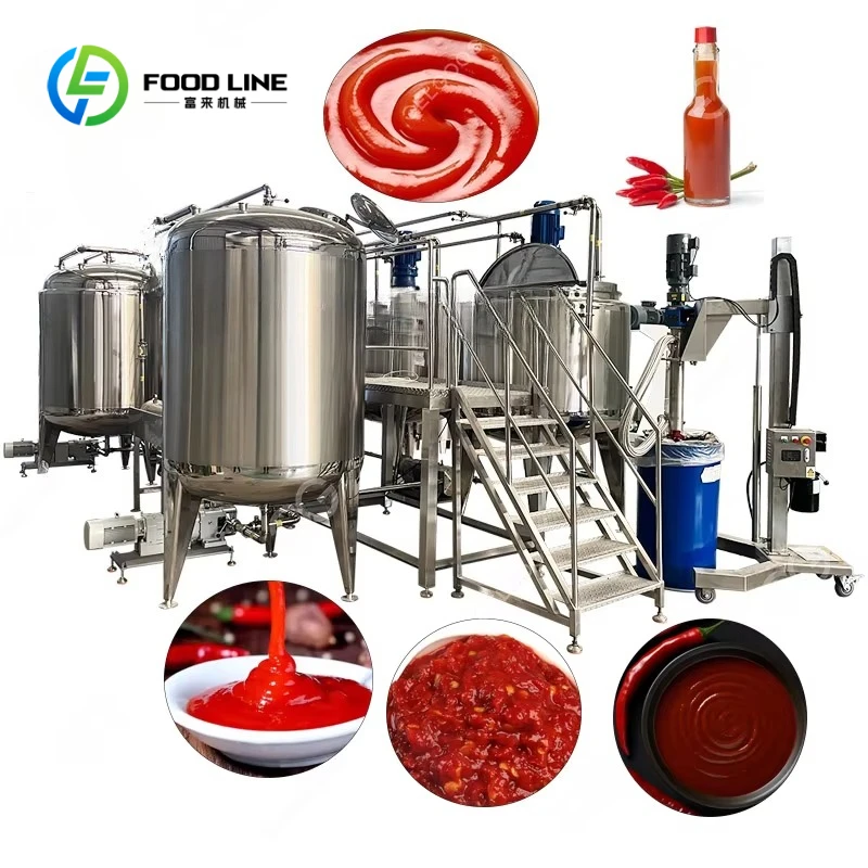 Stainless Steel Chili Colloid Mill Machine Fresh Chili Grinding With Sachet Packing Function For Chili Sauce