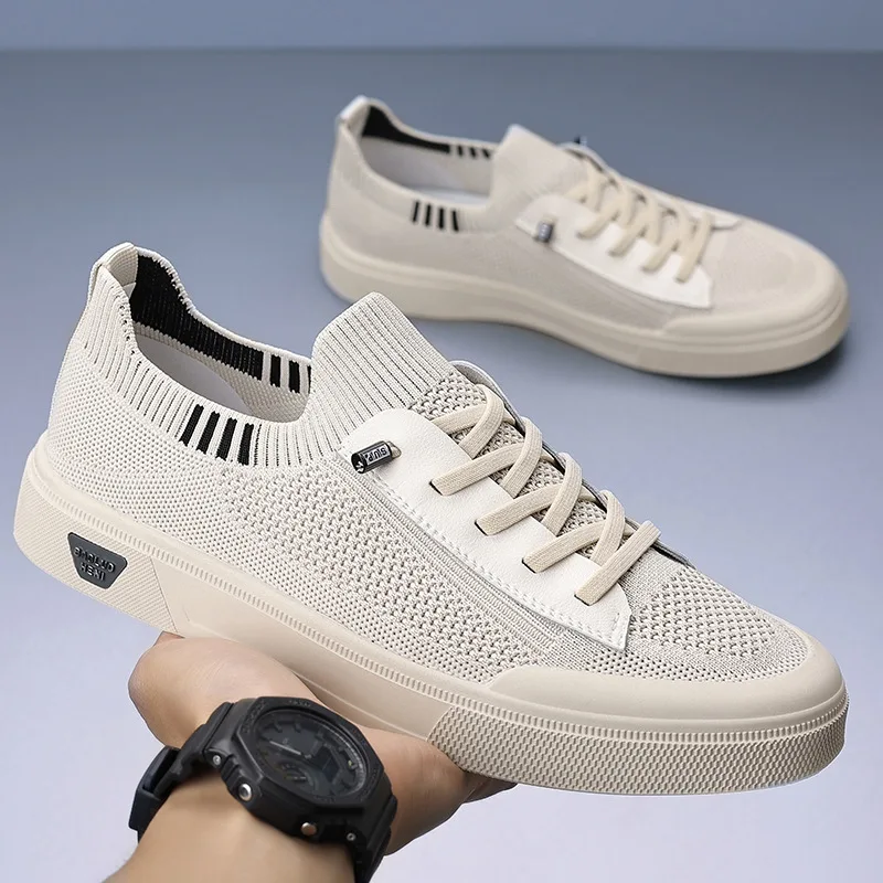 

Весенне-осенние дышащие туфли на плоской подошве для мужчин, модные повседневные сетчатые туфли, мужские однотонные кроссовки с мягкой подошвой, новые дизайнерские кроссовки для мужчин