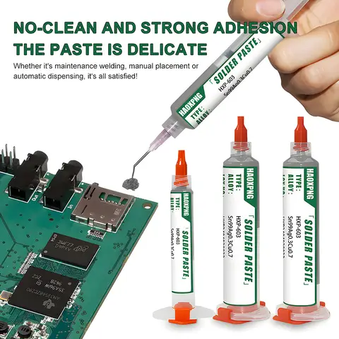 Lead-free Syringe Solder Paste Flux For Soldering Led Smd Repair Tin Paste Melting Point 172/217℃