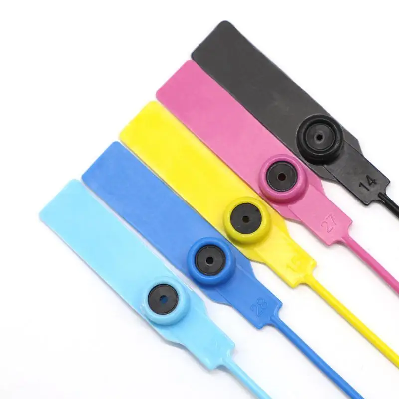 100PCS PP Material Anti-Theft Wire Seals 28cm Label Anti-Counterfeiting Tag With Number Disposable Plastic Seals Self-Locking