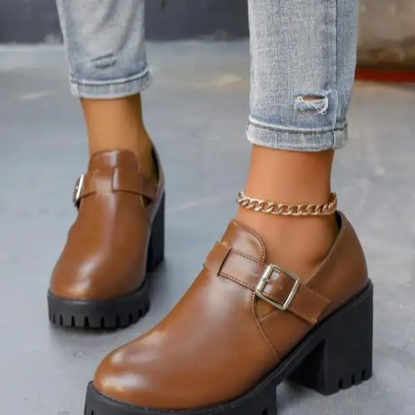 

Jane High New Mary Cross-Border oes Faionable Flat Mouth Single oes for Middle-Aged And ly Ci Walk Rubber Foam Sole