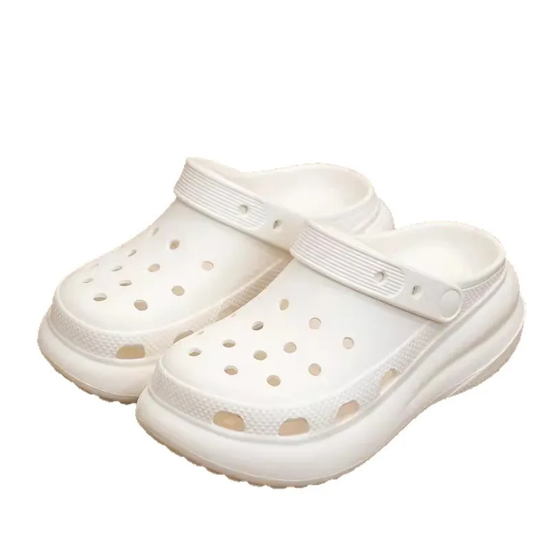 Puff Cave Shoes for Women's Summer New Thick Bottom EVA Casual Outerwear Sandals, Height Increasing Beach Shoes