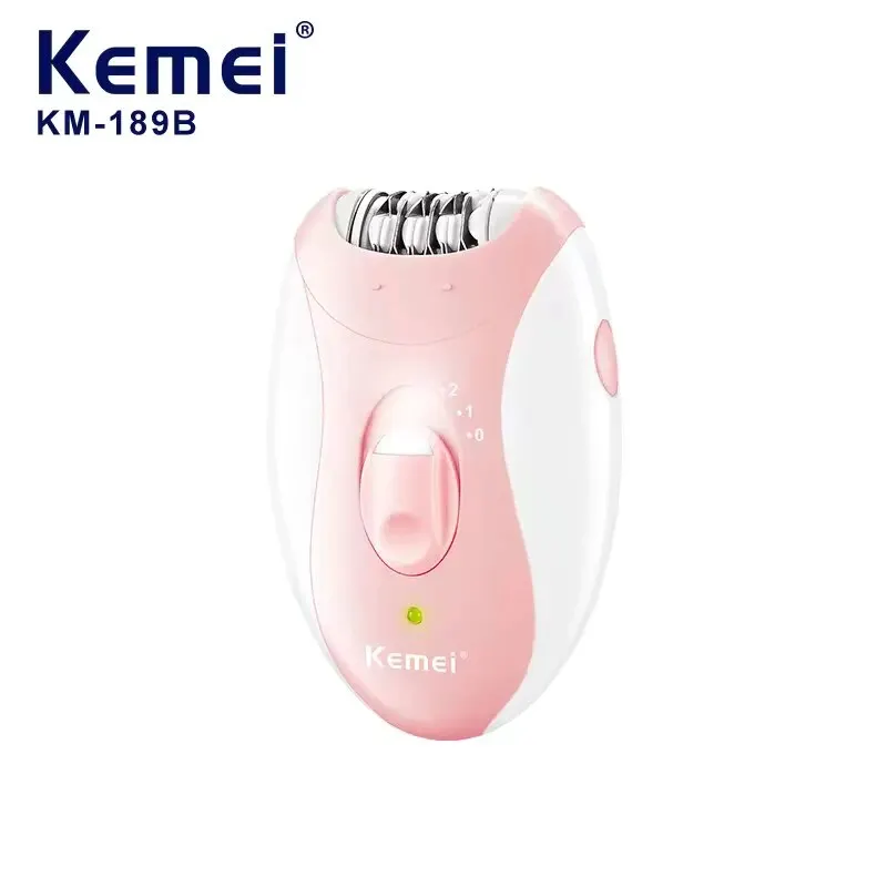 Kemei-女性用のポータブル電気脱毛器,充電式,防水,太陽電池,脚,ビキニエリア,脚,2つの速度,KM-189B
