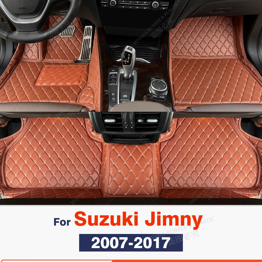 Car Floor Mats For Suzuki Jimny 2007-2017 2008 2009 2010 2011 2012 13 14 15 16 Auto Foot Pads Carpet Cover interior accessories