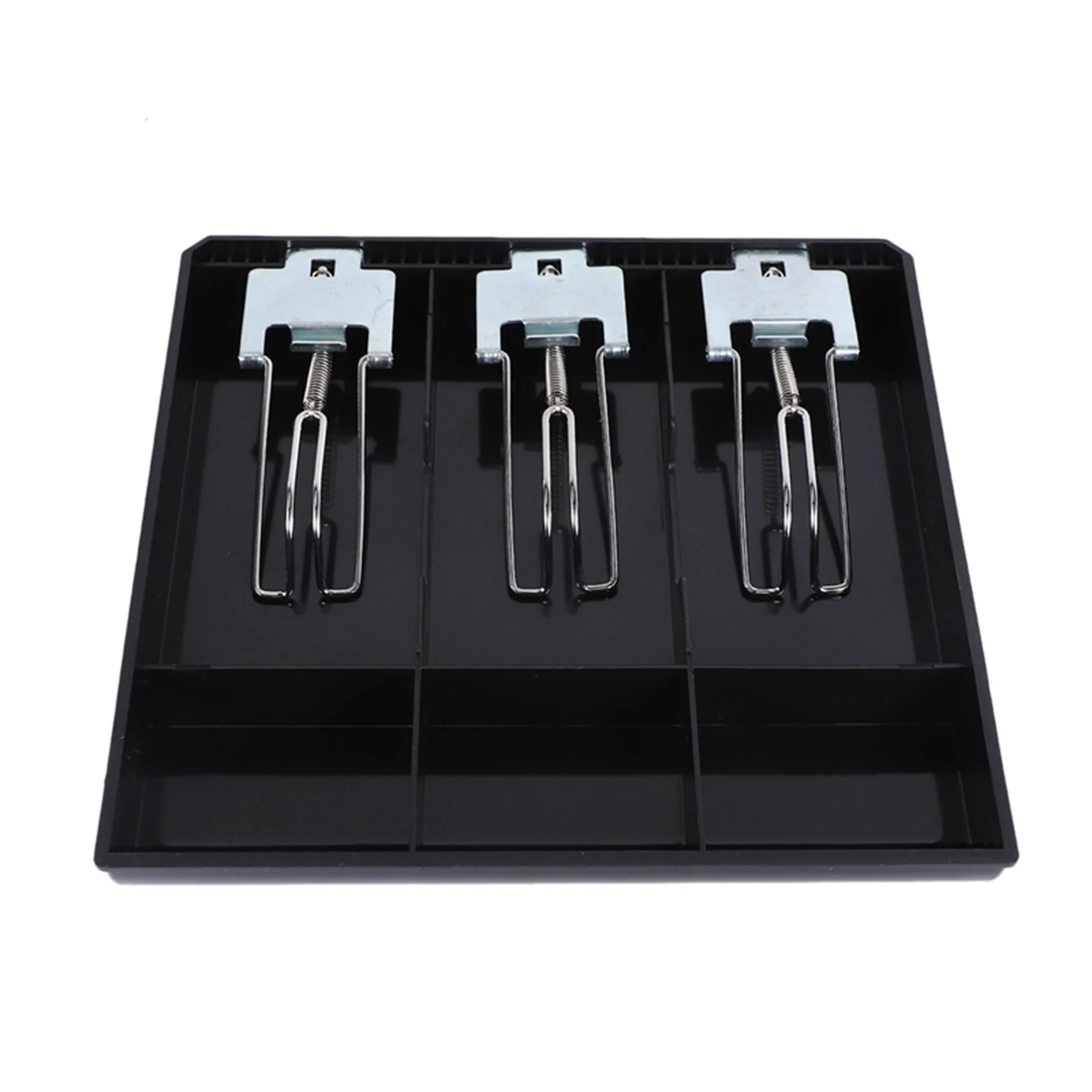 AB46-2X 3-Grid Money Cash Coin Register Insert Tray Replacement Cashier Drawer Storage Register Tray Box Classify Store