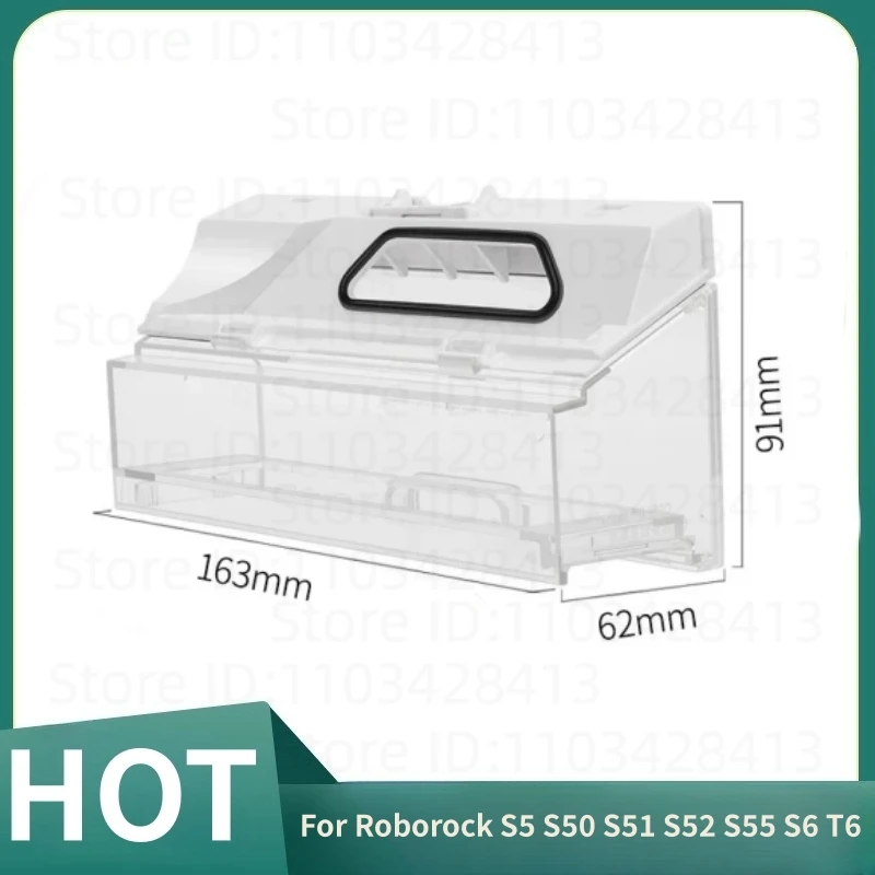 Original Roborock S5 S50 S51 S52 S55 S6 T6 Vacuum Cleaner Accessories Parts Dust Bin Box HEPA Filter Replacement Kits