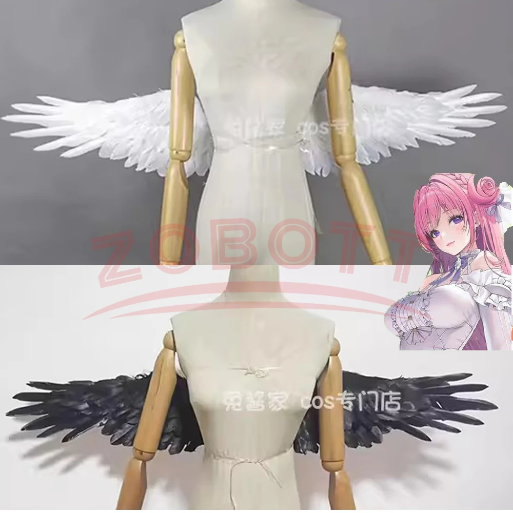 Anime GODDESS OF VICTORY: NIKKE Dorothy Cosplay Prop Nostalgia Cosplay Wing White Black Feather Wing Halloween Party Carniavl