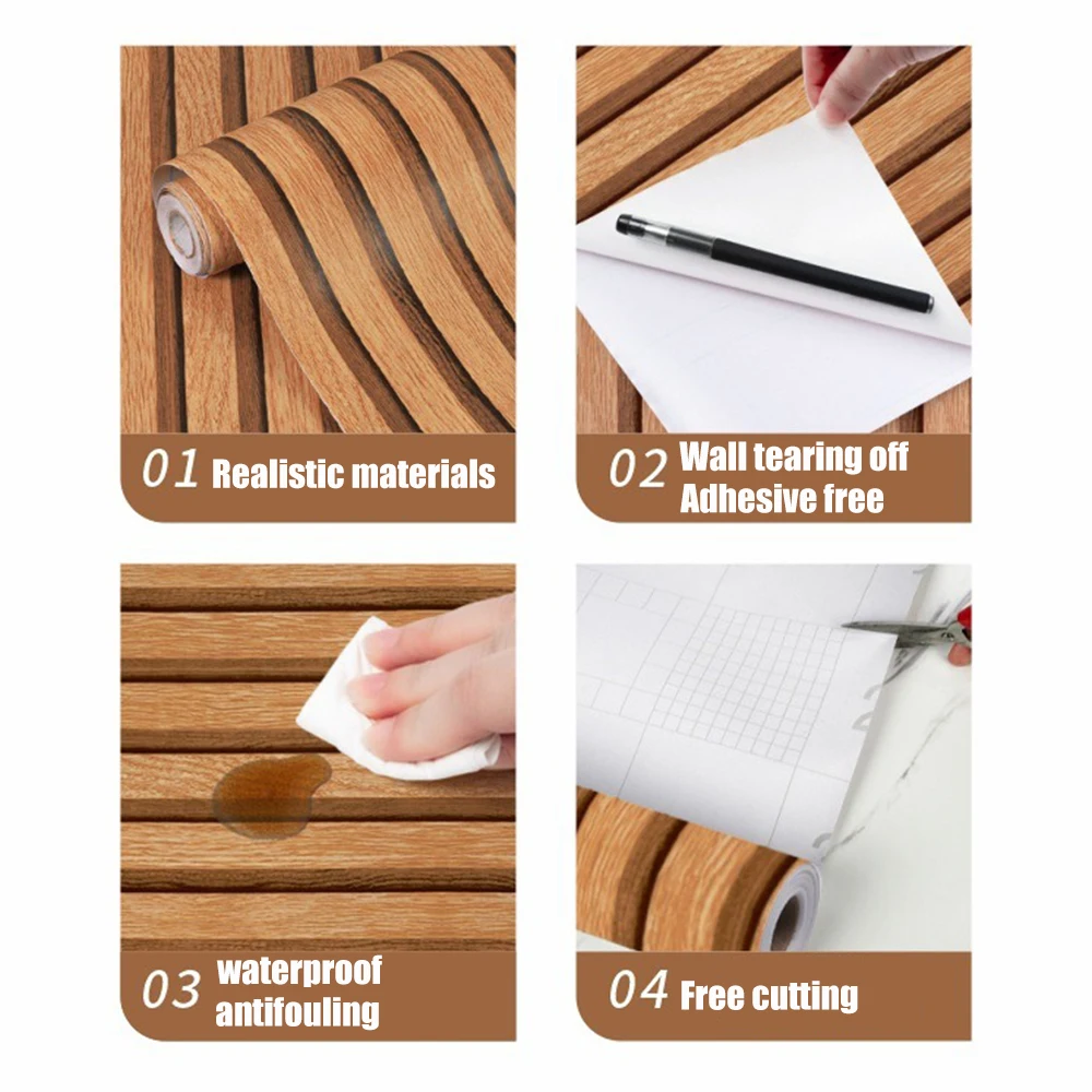 ورق حائط ذاتي اللصق مقاوم للماء مقاس 45 سم ملصقات حائط صديقة للبيئة من مادة PVC أنماط مختلفة لتزيين المنزل ملصقات أساسية