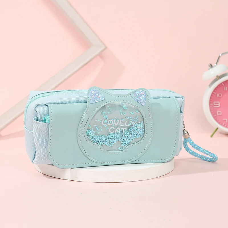 Милый мультяшный ручной пенал, модная многофункциональная косметичка, большая вместительная сумка для хранения канцелярских принадлежностей, школьные принадлежности