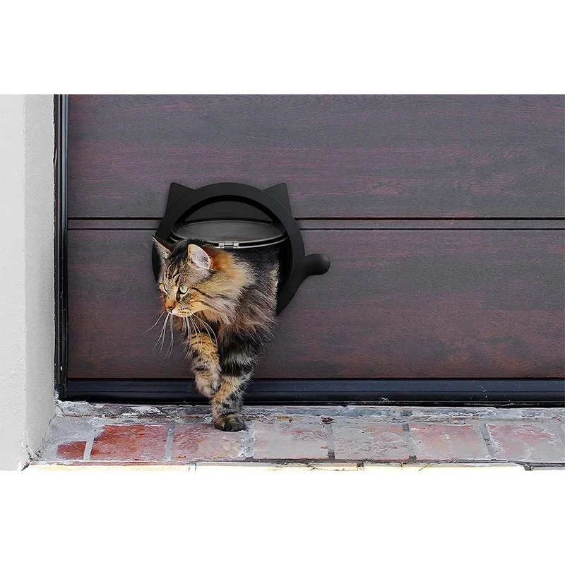 Imagem -06 - Interior e Exterior Pet Porta Cerca Cat Flap Way Locking Parede ou Gato Escondido Controle Inteligente