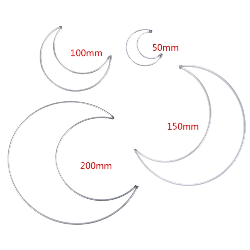 New Metal Dream Catcher Moon Hoop for DIY Handmade Dreamcatcher Macrame Material Accessories Crafts