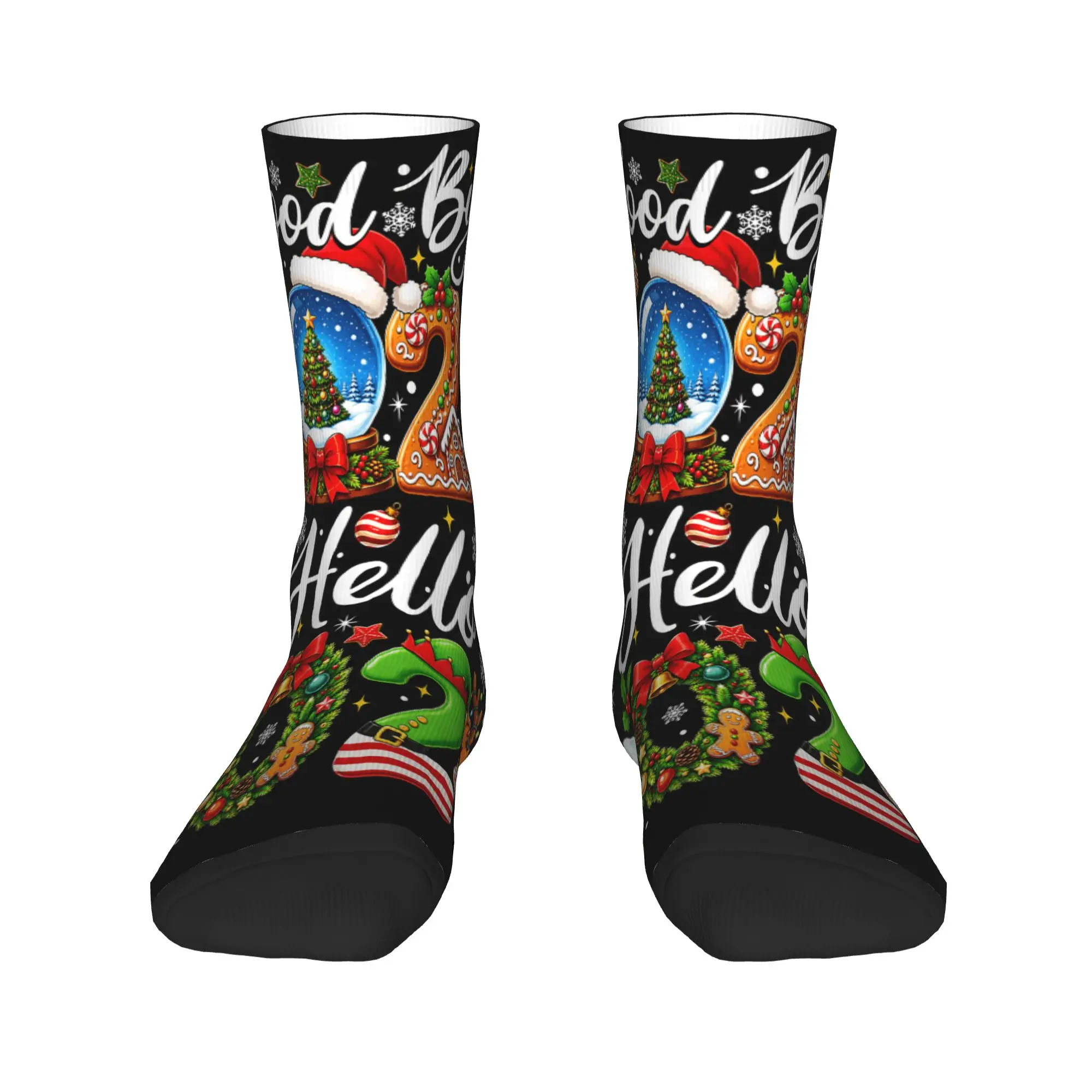 Goodbye 2026 Hello 2027 Christmas New Year Family Matching Socks  Anti Bacterial Stockings Men Warm Soft Outdoor Sports Socks