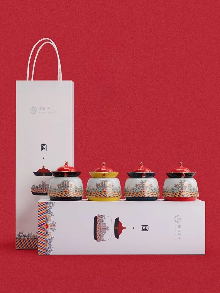 

Gongxi Ceramic Tea Canister Small Airtight Moisture Proof Chinese Style Tea Storage Container