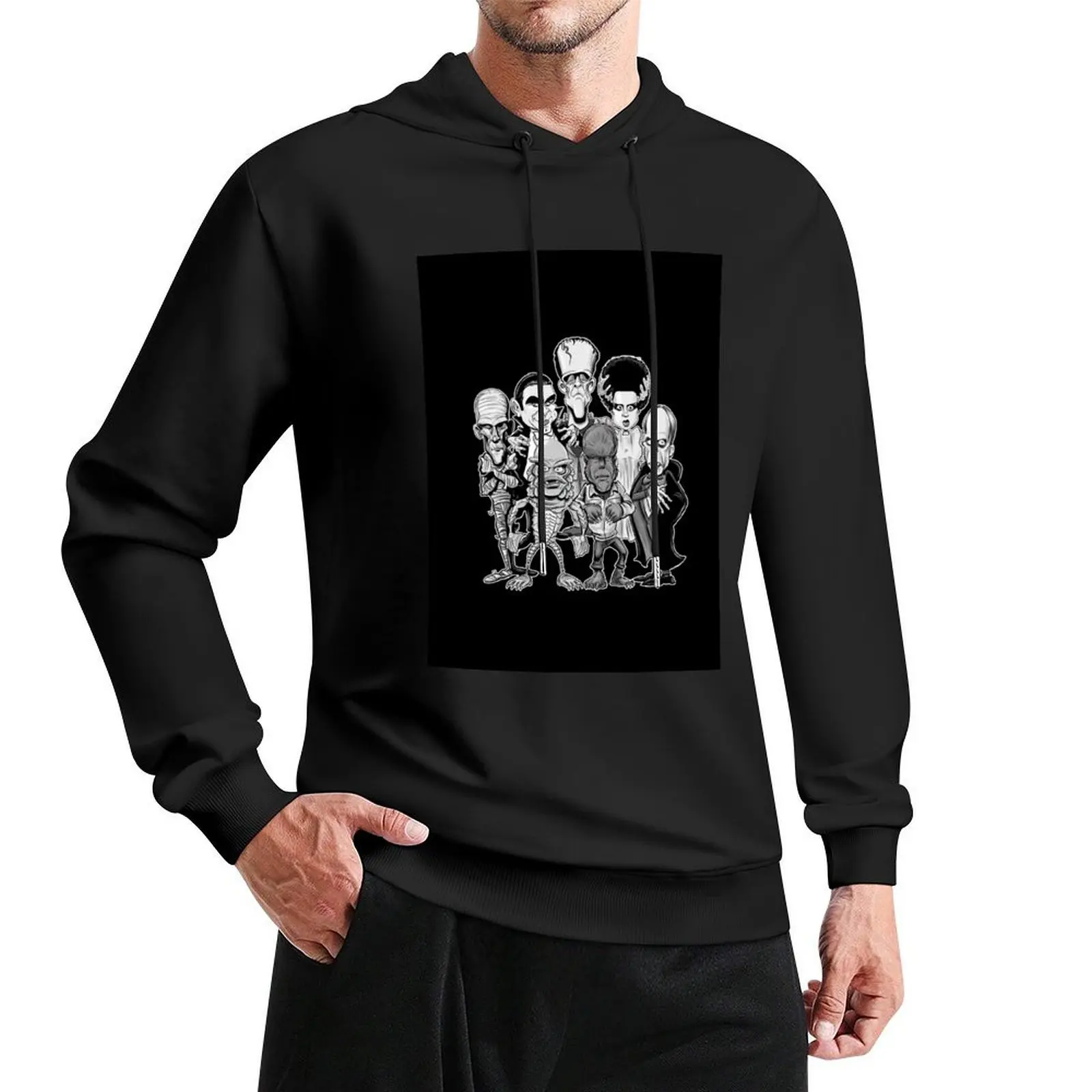 Classic Monsters Hoodie anime clothes men clothes mens clothing aesthetic clothing men hoodie