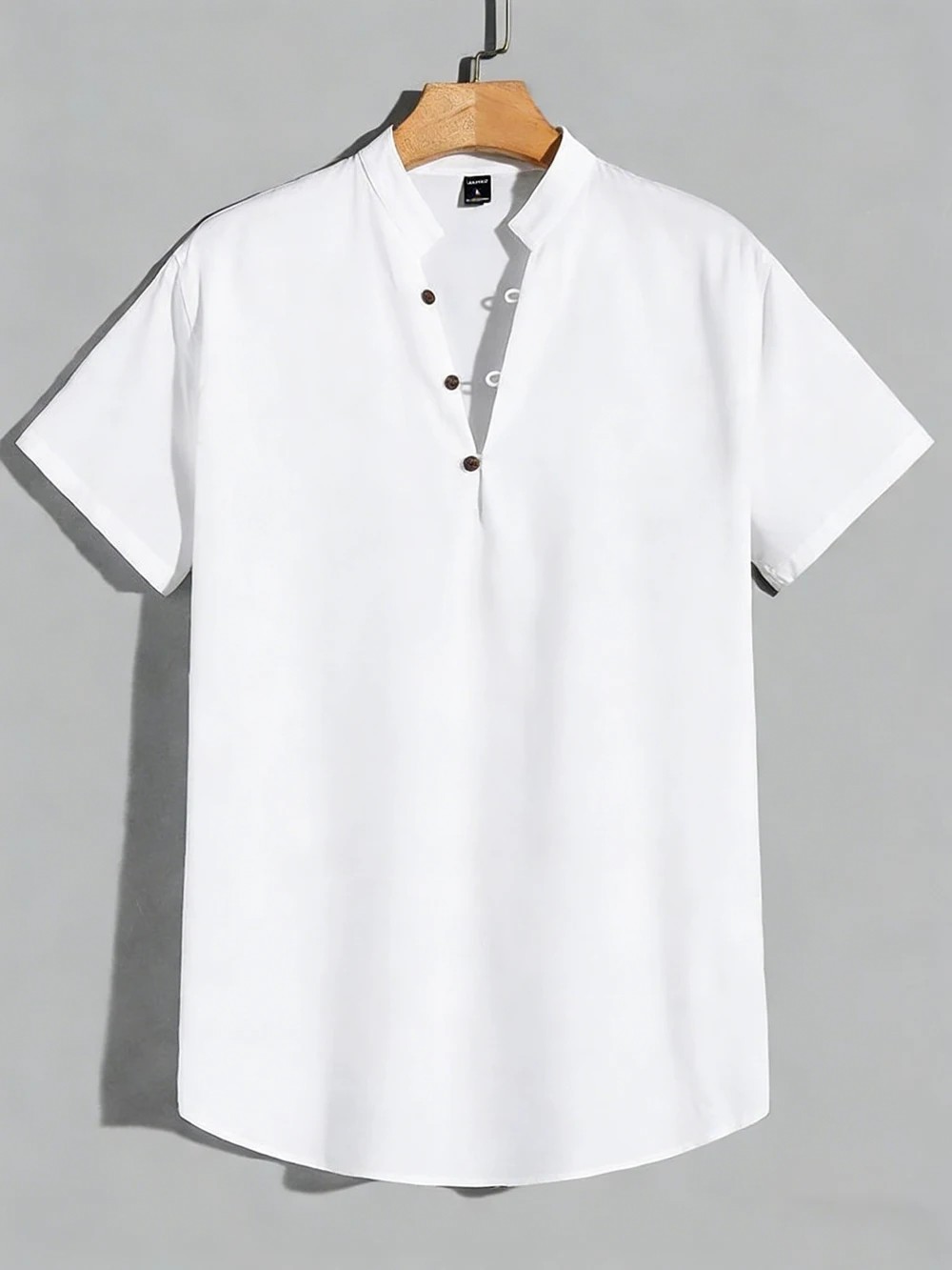 

Мужская новая льняная рубашка с коротким рукавом, однотонная, дизайнерская, в гавайском стиле, для активного отдыха и повседневной носки, быстрая доставка