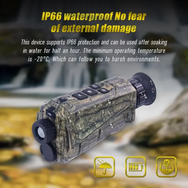 Night Vision Telescope Monocular 8x Digital Zoom Long Range Hot Spot Positioning Portable Waterproof APP