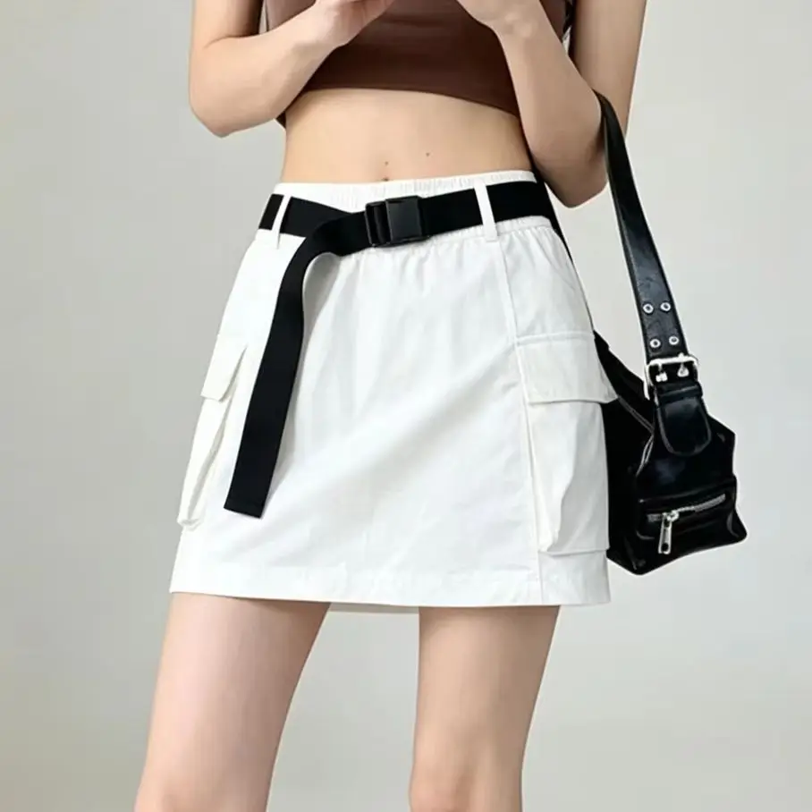 Women's Workwear Skirt Outdoor Casual High-Waisted Fitness Sports Skirt A-Line Skirt Lightweight Breathable.