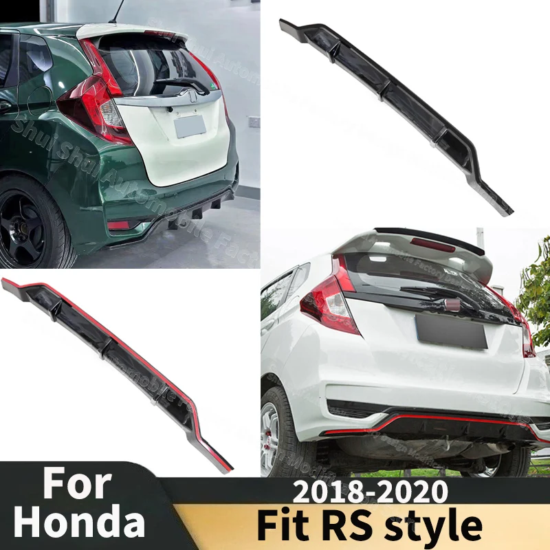 

Rear Bumper Lip RS Style for Honda Fit 2018 2019 2020 Car Splitter Spoiler Diffuser Bodykit Exterior Tuning Accessories Parts