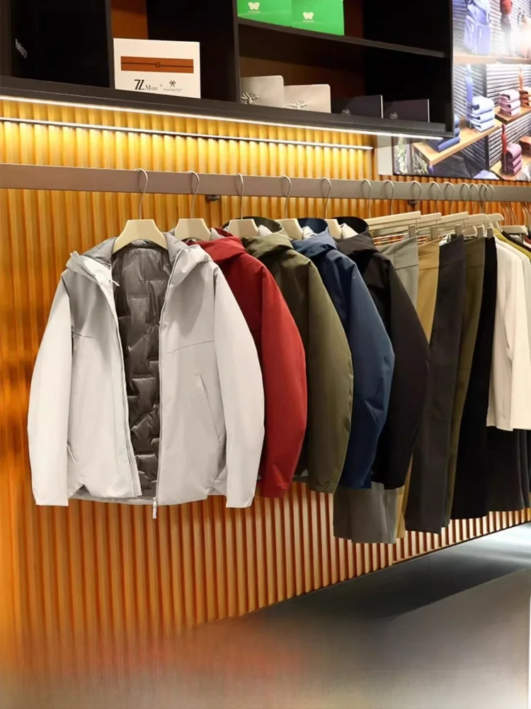 

Men's Outdoor Softell down Jaet Busin Series Winter Warm Windproof Waterproof Fce Lined Zipper Closure Regular Fit