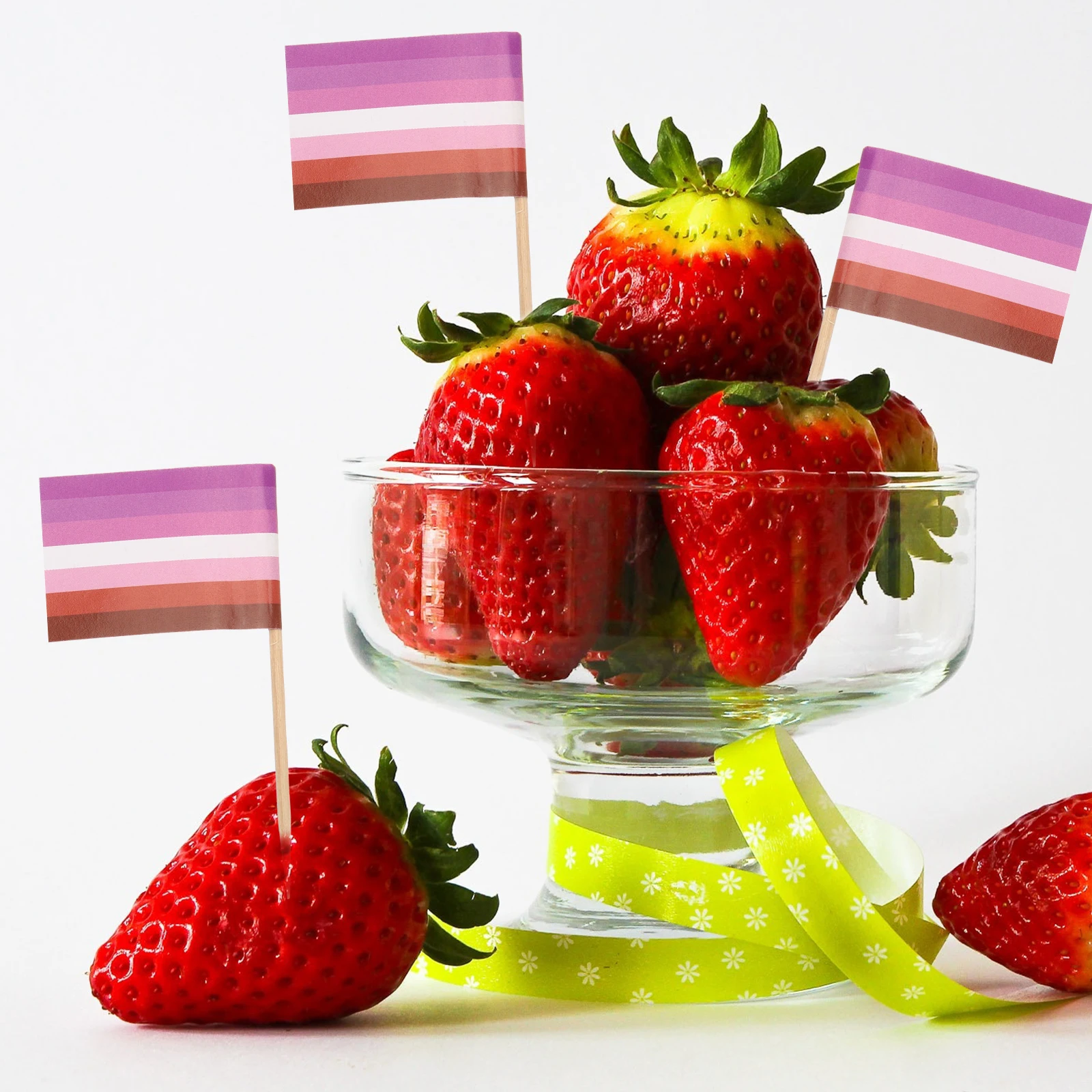 

100Pcs Picks Toothpicks Party Fruit Dessert Food Sticks Cocktail Appetizer Toppers Disposable Decorative