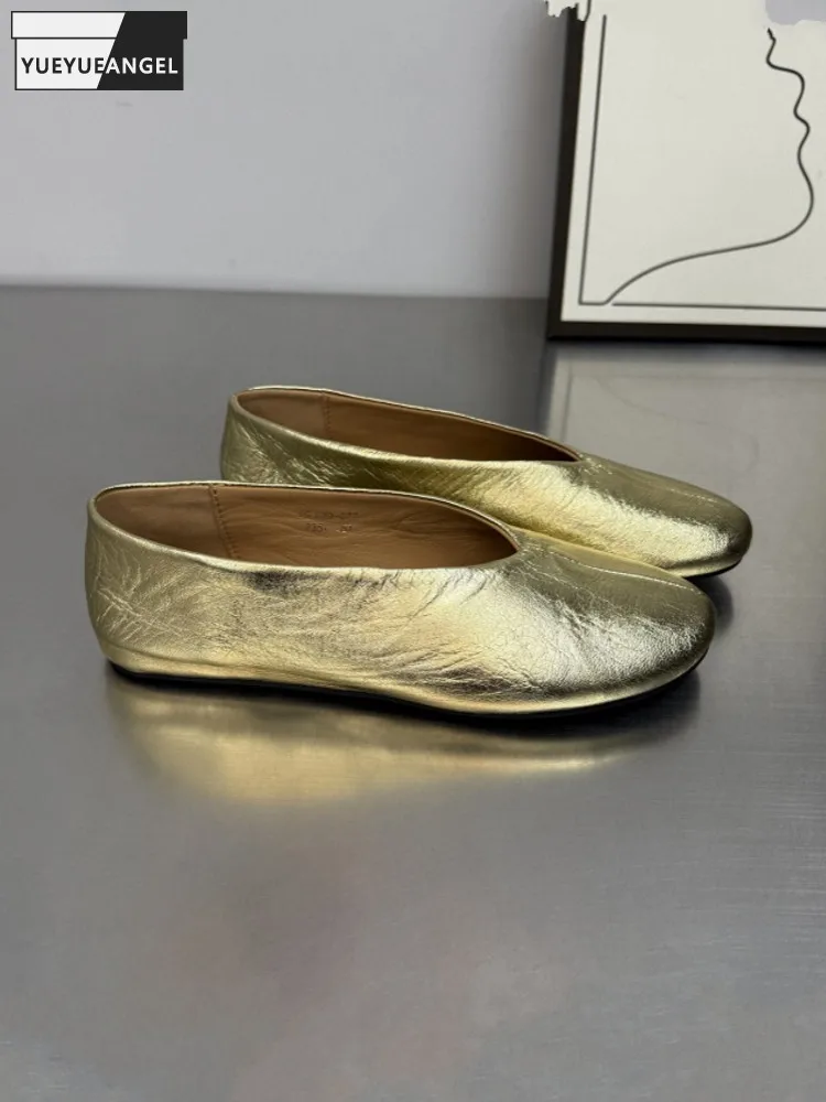 

Women New Versatile Comfortable Slip On Flats Round Toe Soft Platform Loafers Spring Sheepskin Real Leather Casual Ladies Shoes