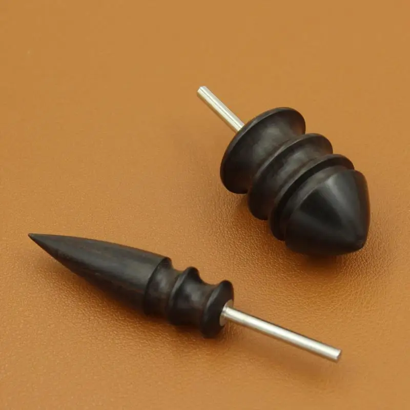 New Leather Edge Polishing Slicker Flat/Pointed Head Sandalwood Leathers Craft DIY Tool Grinding Head Crafting Tools