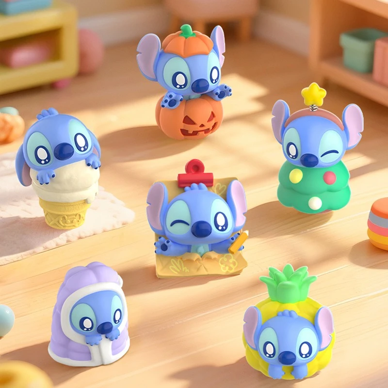 

Disney Looking for Stitch Series Magnetic Blind Bag Mini Cute Pop Bean Stitch Blind Box Desktop Cute Decoration Toys Gifts