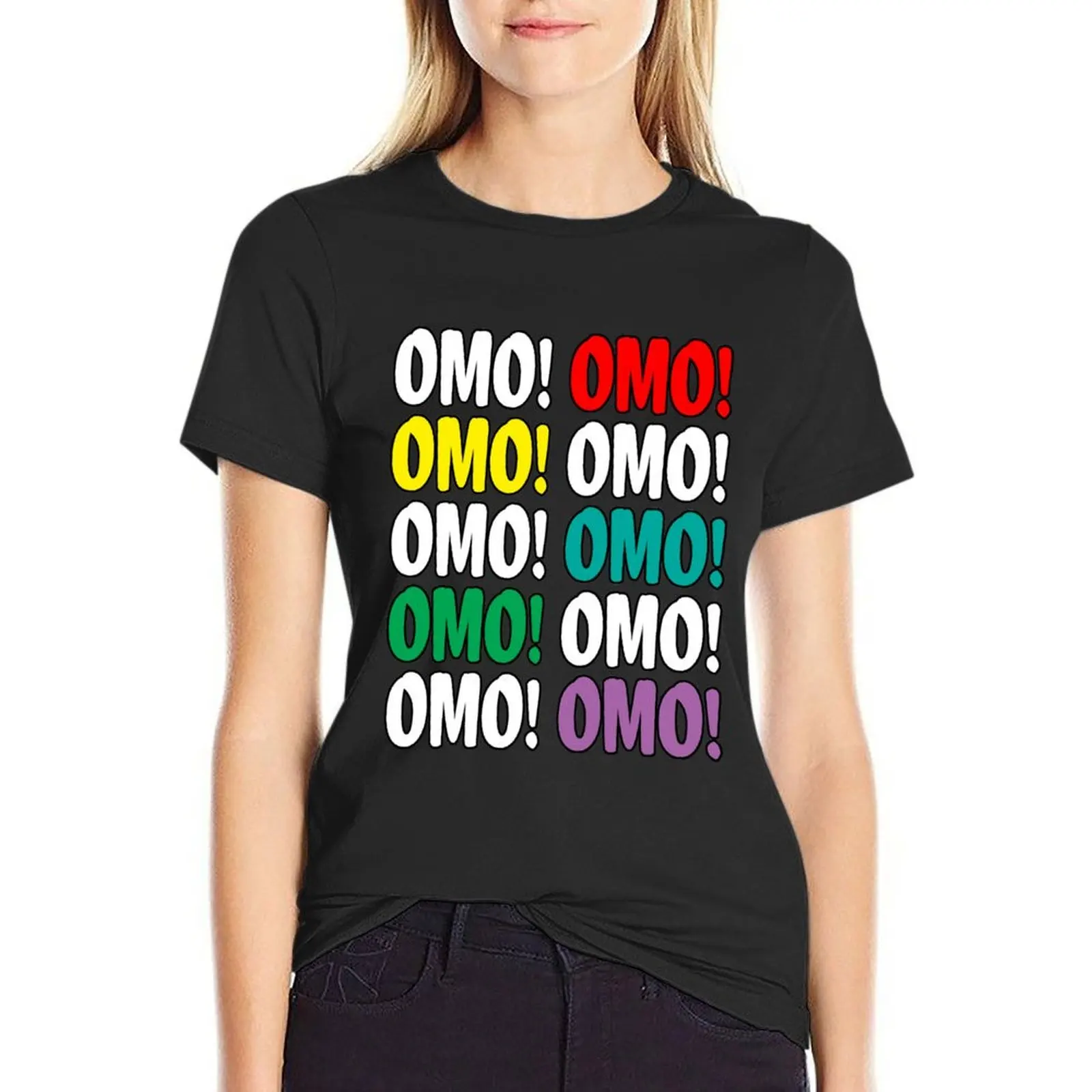 Omo! Korean Phrase T-Shirt Blouse female tops plain t shirts for Women