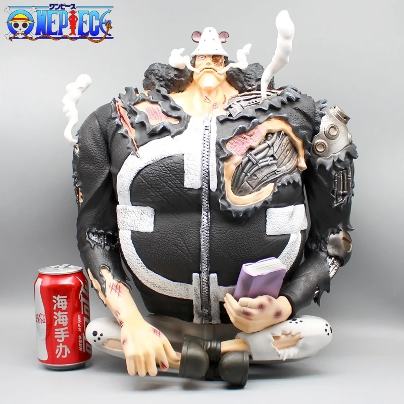 

One Piece Sitting And Damaged Big Bear Seven Martial Sea Gk Statue Handmade Pvc Action Figurine Collectible Model Toys Gifts