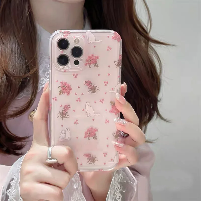 J92 Fall Prevention Cushion สำหรับ IPhone 11 12 13 14 Pro Max 6 6S 7 8 Plus X XR XS สูงสุด12 Mini Case DIY Soft TPU Cover