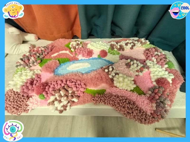 

Набор для самостоятельного изготовления коврика: материалы для ковра ручной работы для спальни и гостиной, 130x75 см, креативный подарок