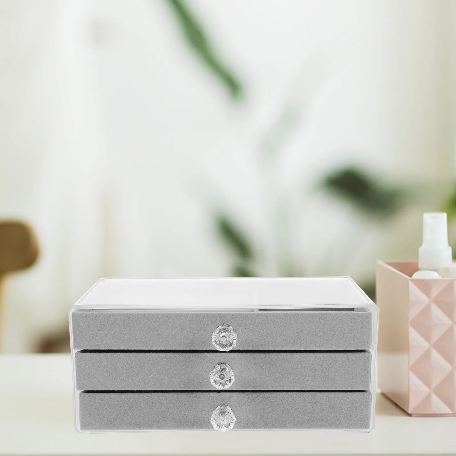 

Multi Layer Transparent Jewelry Organizer Box Portable Storage for Earrings Necklaces Bracelets Jewelry Holder Women