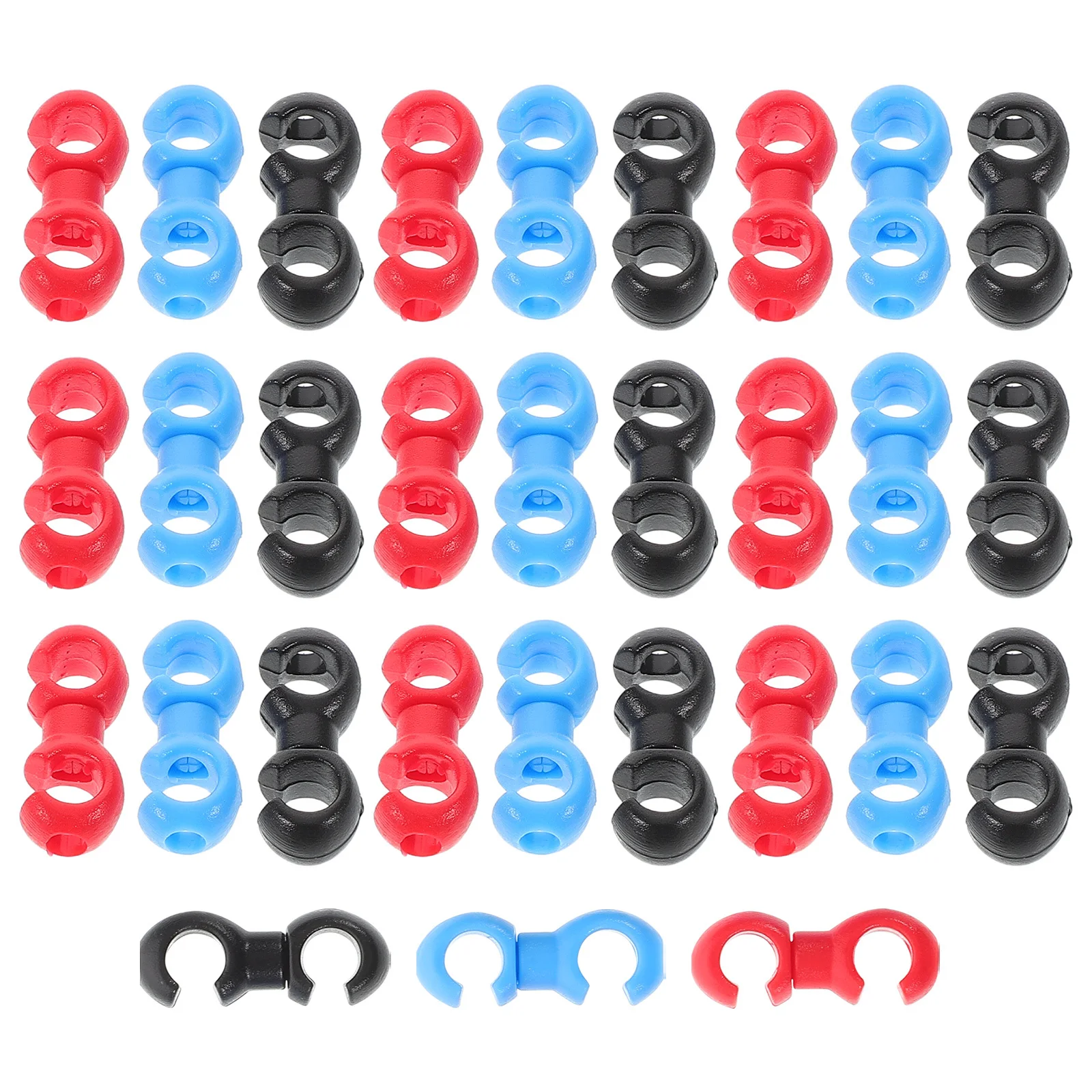 

30Pcs Bike Cable Clamp Holder Brake Line Clips Adjustable Caliper Hanger Durable Use for Mountain and Road Bikes