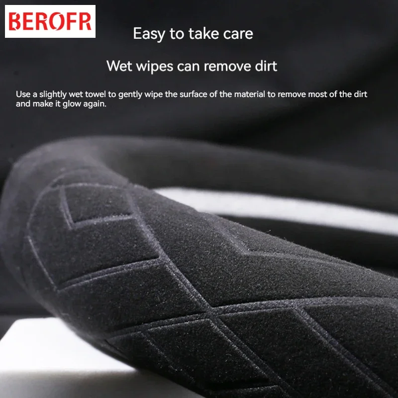 For Toyota Harrier 2.5L 2.0L CVT 2022 2021 2020 Sweat-absorbing and breathable Car steering wheel cover suede