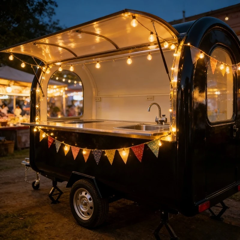 

Commercial Mobile Food Catering Trailer Fully Equipped for Outdoor Street Food & Beverage Vending
