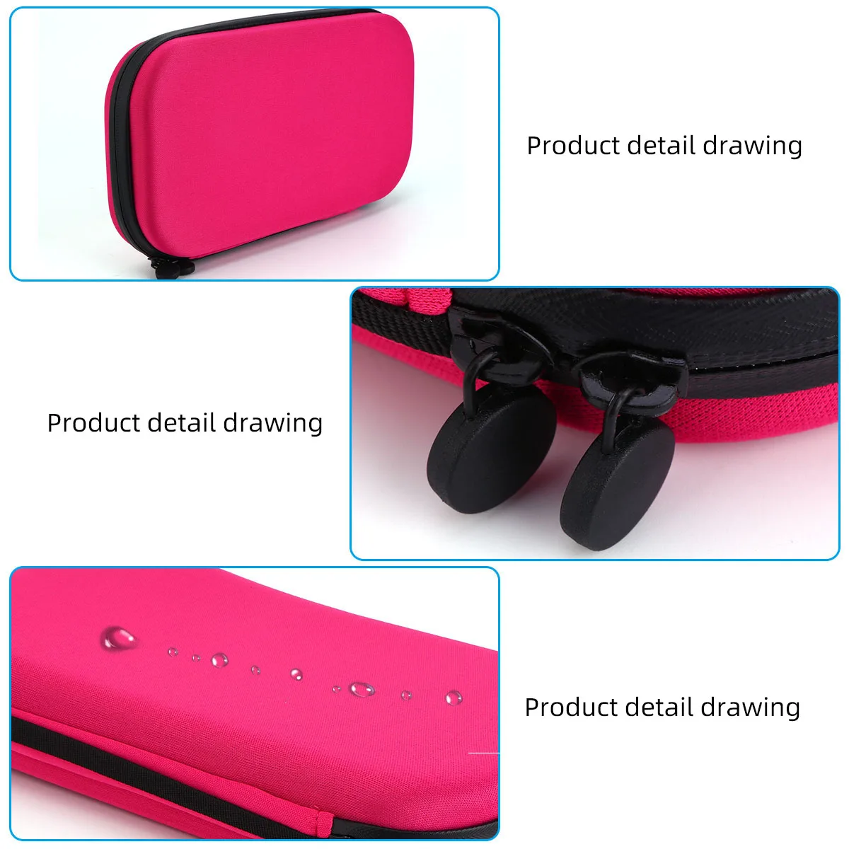 

Foetal Stethoscope Pouch Pink Eva Protective Case Waterproof Scratch-Resistant Portable Stethoscope Bag