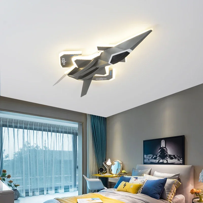 

Aircraft Lights Children's Room Ceiling Lights Boys Bedroom Lights Creative Slim Fighter Model Lights Room Lights