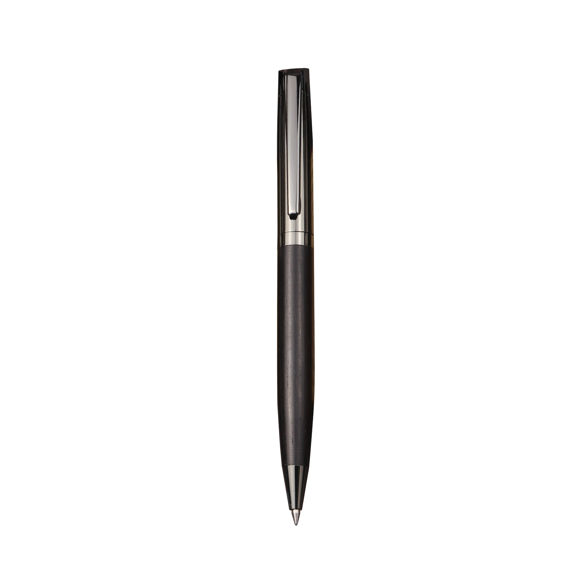 1 Set Premium Metall-Kugelschreiber mit Holzkörper für Glattes Schreiben und Hochwertiges Design - Schwarze Tinte - Büro - Mit Etui – Detail 8