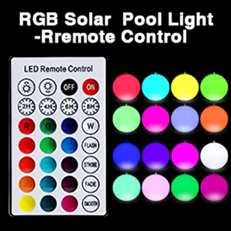 Luces flotantes para piscina Swan RGB, luces solares regulables para piscina, patio, decoración de boda