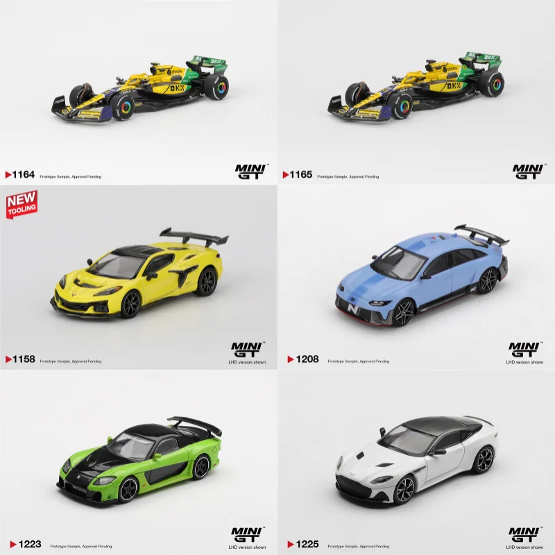 MINI GT 1:64 MCL38 # 4 L. Norris / # 81 O.Piastri 2024 Hyundai RN22e RX-7 VeilSide DBS ZR1 Diecast-Modellauto