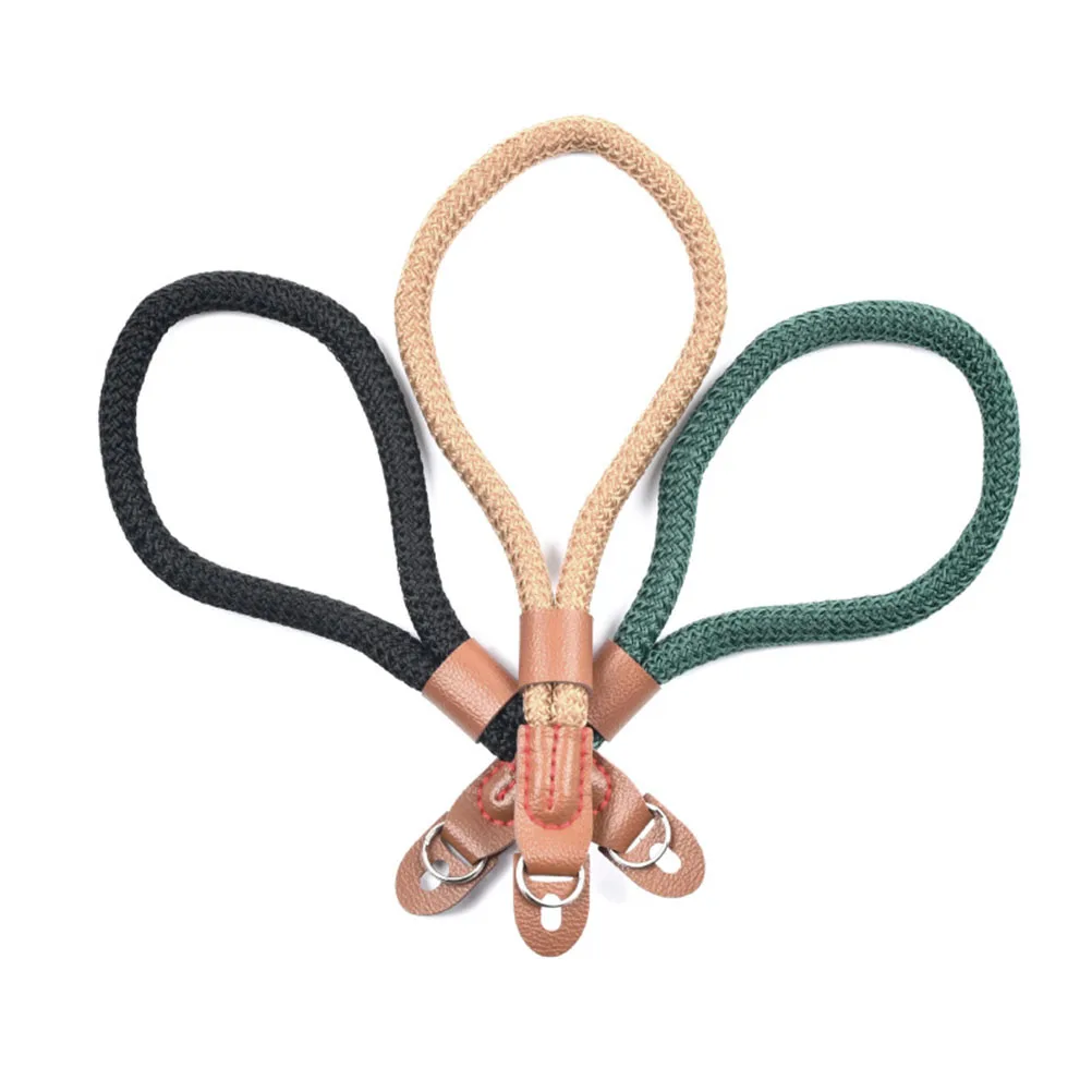 

1pc Adjustable Wrist Strap Hand-Woven Cotton Rope PU Sweat-Absorbing Quick-Dry Compact Lightweight for Interchangeable