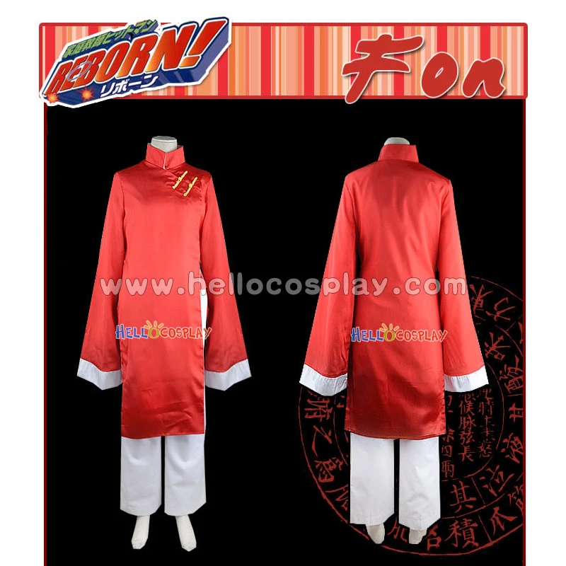 

Katekyo Hitman Reborn! Arcobaleno Fon Cosplay Costume Martial Artist Outfit Kung Fu Uniform