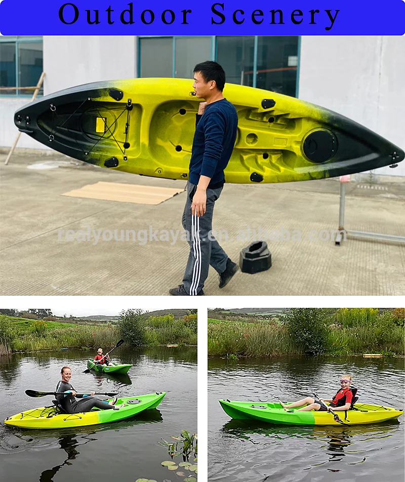 تصميم بسيط زورق كندي لشخص واحد يجلس على صيد قوارب الكاياك/الزورق للبيع #6