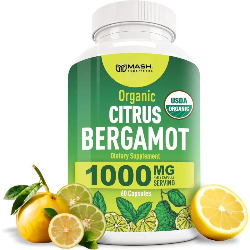 5-in-1 Citrus Bergamot Dark Chocolate Olive Leaf Niacin and Black Pepper Supplement, Antioxidant Enhancement, Non GMO