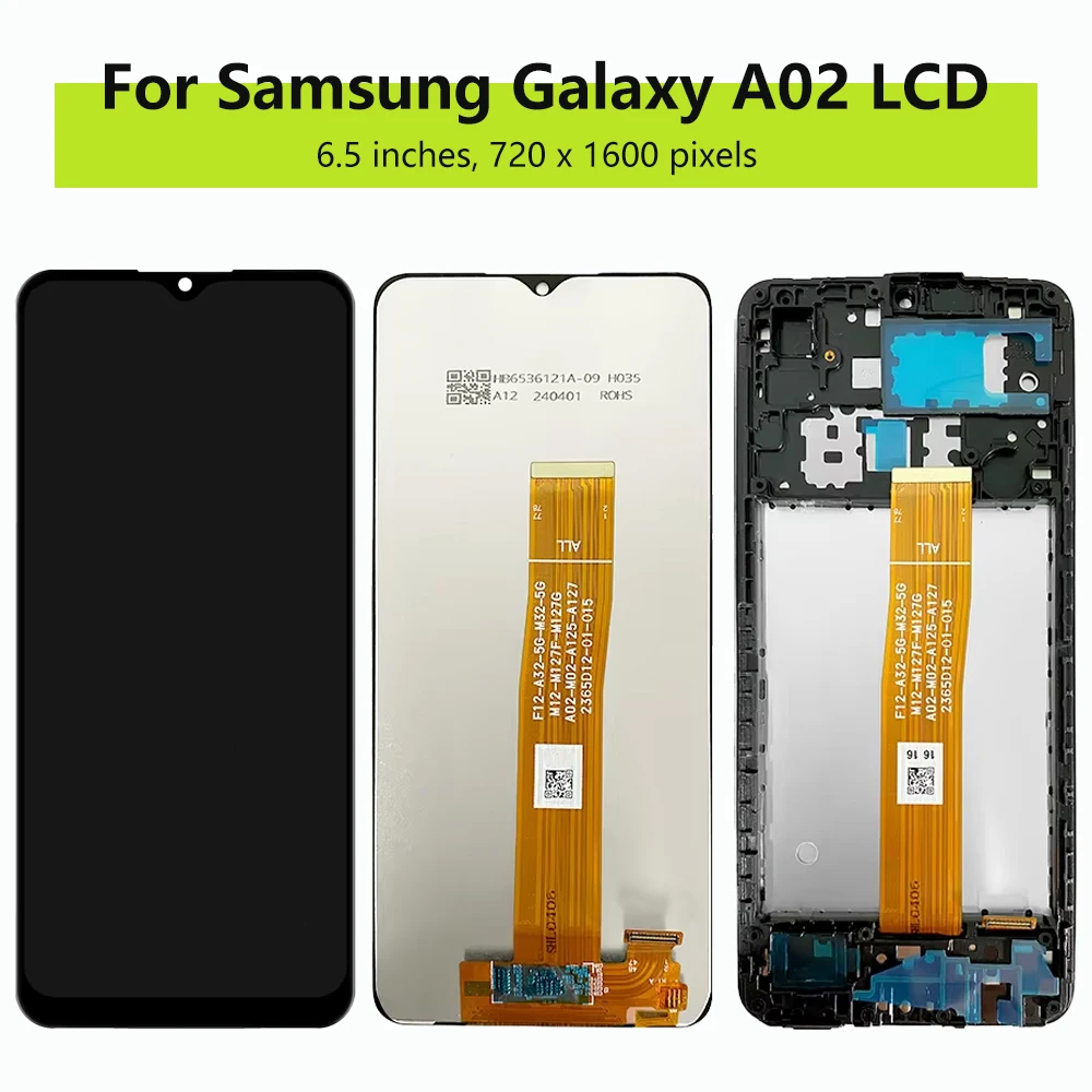 6.5 inch For Samsung Galaxy A02 Display A022 A022M A022F A022G SM-A022F LCD display touch screen with frame assembly Replace