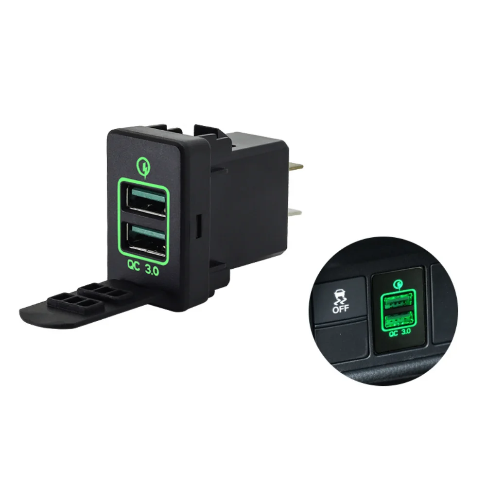 

Новое модифицированное автомобильное зарядное устройство для Honda, специальное автомобильное зарядное устройство QC3.0, зарядное устройство USB, автомобильное зарядное устройство с открытым разъемом