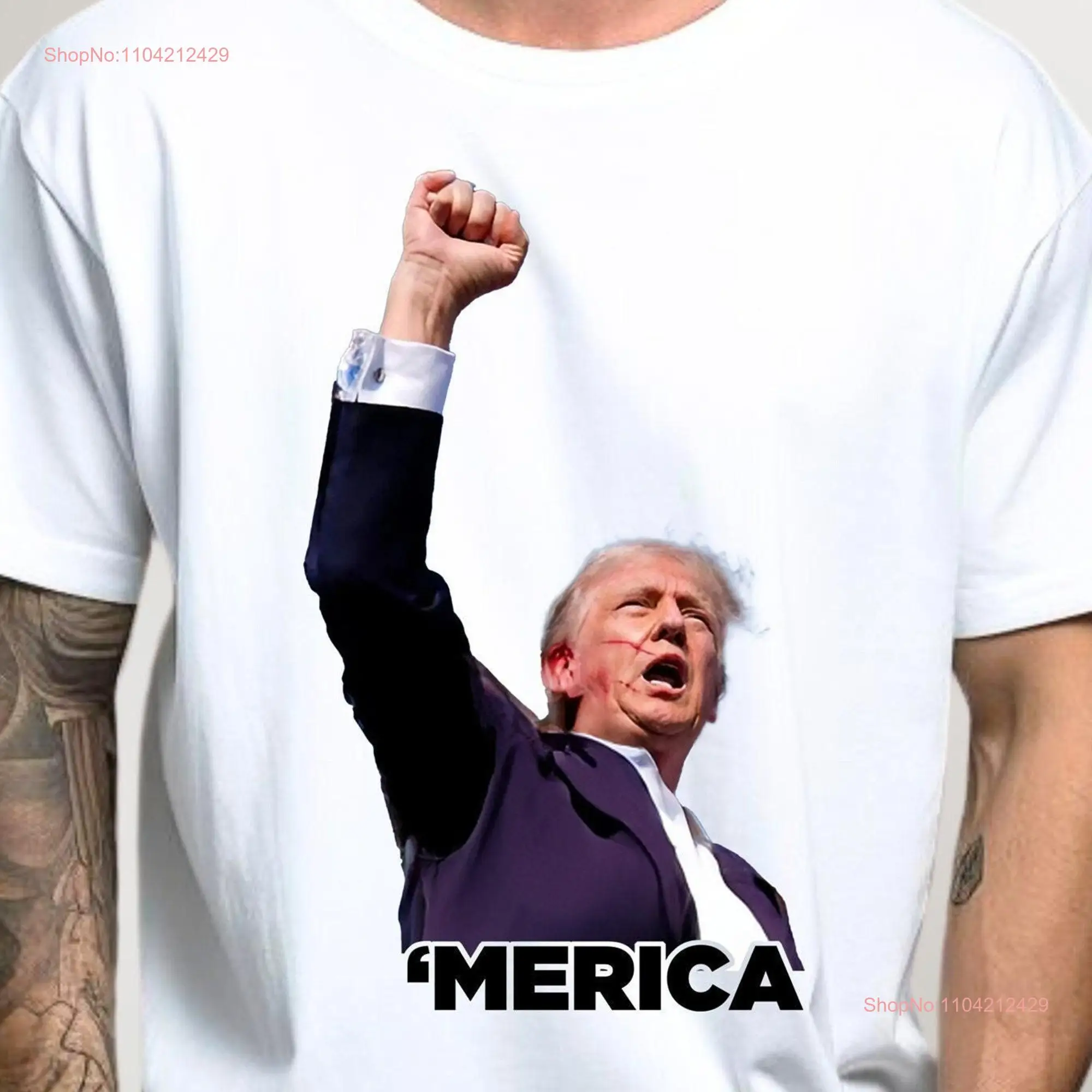 Merica T shirt Trump Assassination Nice Try Liberals Can't Shoot Missed Me for President SL2737 long or short sleeves