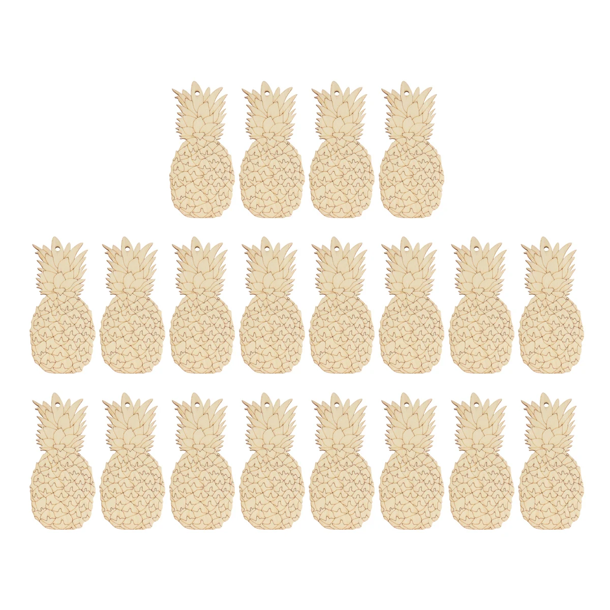20 piezas colgante de madera, diseño creativo de piña, pintura artesanal, rodajas, decoraciones para árboles de Navidad, Premium, ecológico